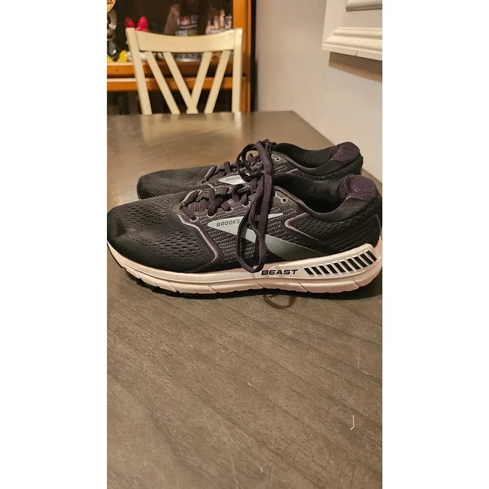 Brooks Beast 20 Men's Comfort Walking Running Shoes Black Size 8 4E‎ Extra wide